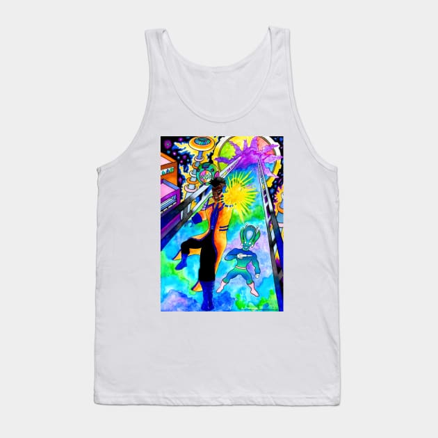 Dr. Theo's Space Pier Tank Top by ARTofDiNo